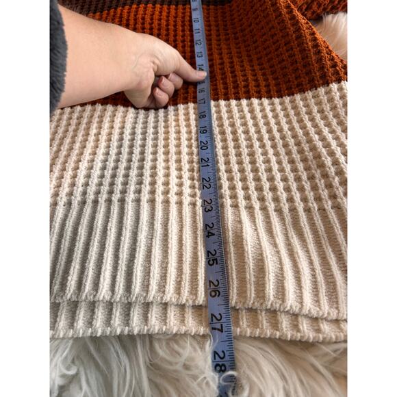 Gypsy Cloud Women's Colorblock Waffle Knit Turtleneck Sweater Multicolor Size 1X - Picture 10 of 10